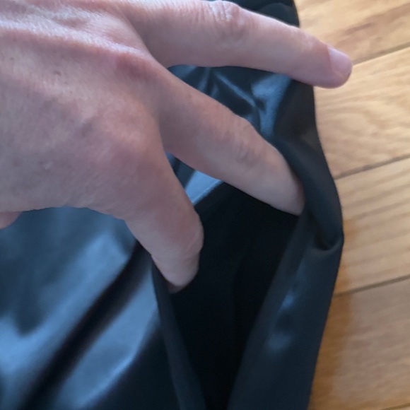 Talbots Classic Satin Long Black Pencil Skirt - Picture 4 of 8